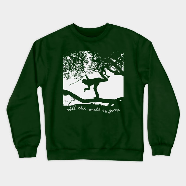 Tom Waits - All the World is Green Crewneck Sweatshirt by Cisne Negro